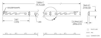 Mechanical Drawing - Optek / TT Electronics LED Module Strips