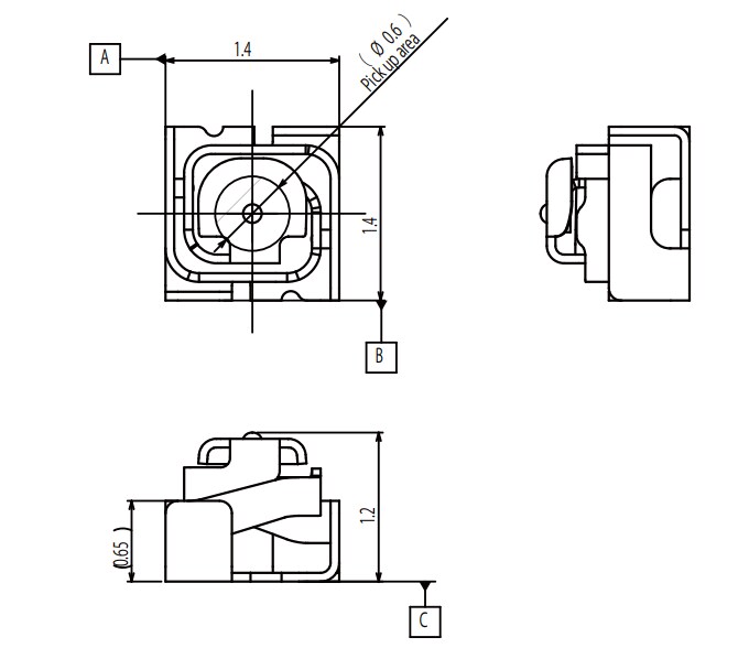 Mechanical Drawing - Alps Alpine SCTA Spring Contact Micro Clips