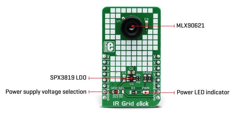 Block Diagram - Mikroe MIKROE-2622 IR Grid Click