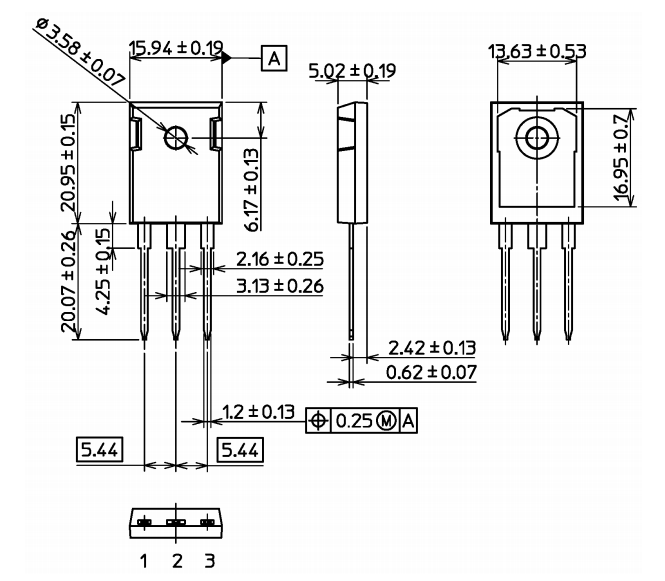 Mechanical Drawing - Toshiba DTMOSVI MOSFETs