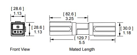 Mechanical Drawing - Anderson Power Products PP180 Powerpole® Connectors