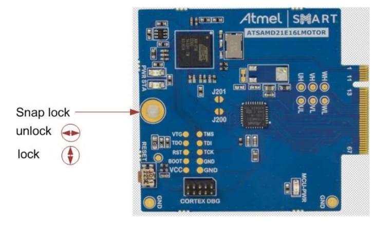 Microchip Technology ATSAMD21E16L Microcontroller Card