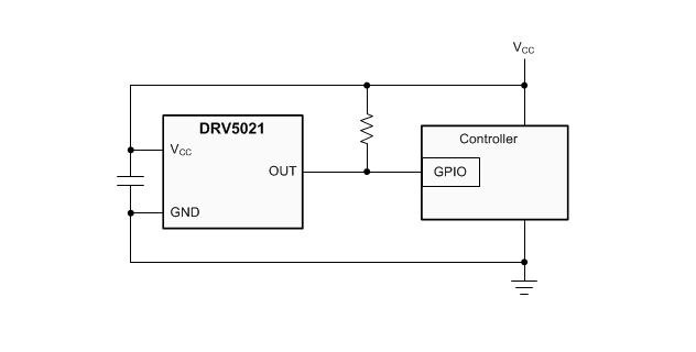 Block Diagram - Texas Instruments DRV5021/DRV5021-Q1 Unipolar Switches