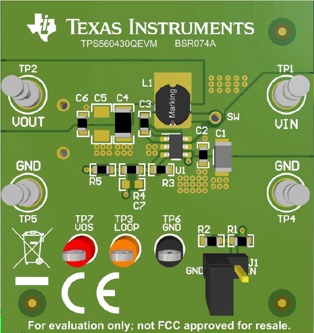 Chart - Texas Instruments TPS560430QEVM Converter Evaluation Module (EVM)