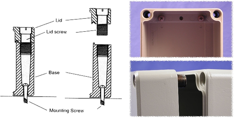 Mechanical Drawing - Hammond Manufacturing R100 Type4X Diecast Aluminum Enclosures
