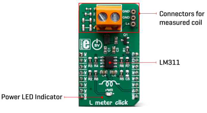 Mikroe MIKROE-3505 L Meter Click Board