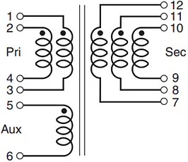 Schematic - Coilcraft PoE300F Flyback Transformers