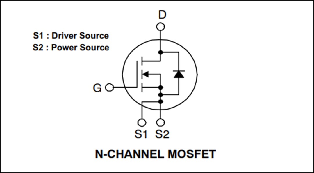 Schematic - onsemi FCMT360N65S3 SUPERFET® III Easy-Drive Power MOSFET