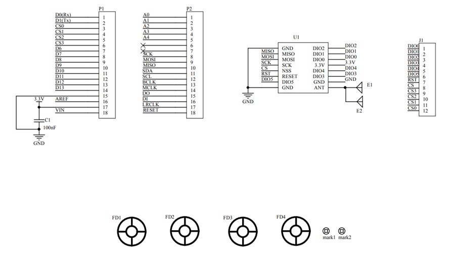 Schematic - DFRobot FireBeetle Covers-LoRa Radios