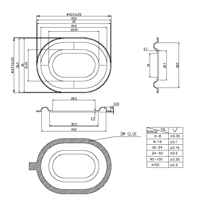 PUI Audio APR050SO-R Passive Radiators