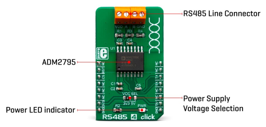 Mikroe MIKROE-3395 RS485 4 Click