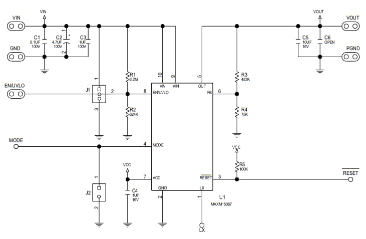 Schematic - Analog Devices Inc. MAXM1506x Evaluation Kits