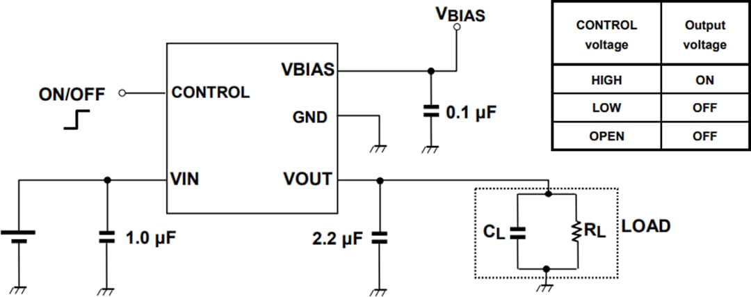 Application Circuit Diagram - Toshiba TCR8BM LDO Voltage Regulators