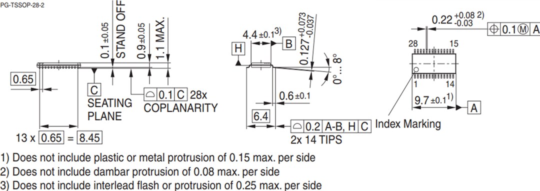 Mechanical Drawing - Infineon Technologies OPTIGA™ TPM Security Solutions