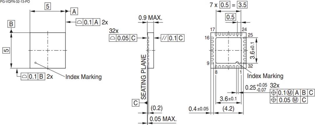 Mechanical Drawing - Infineon Technologies OPTIGA™ TPM Security Solutions