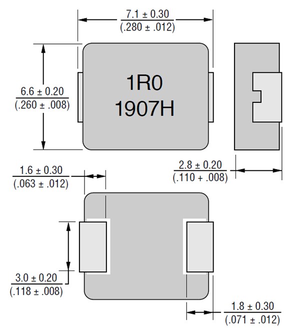 Chart - Bourns SRP7028C Shielded Power Inductors