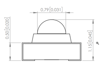 Mechanical Drawing - Lumex 0603 Surface-Mount Diode LEDs