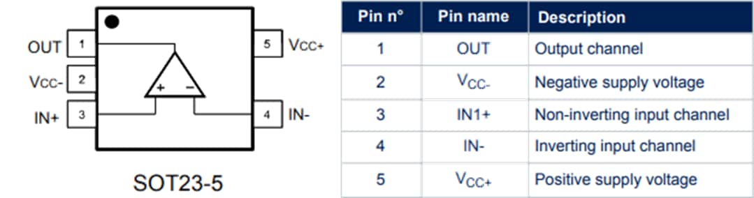 Mechanical Drawing - STMicroelectronics TSB711/A 6MHz Operational Amplifiers