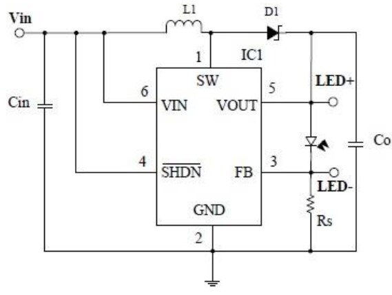 Schematic - Diodes Incorporated PAM2803EV1 Evaluation Board