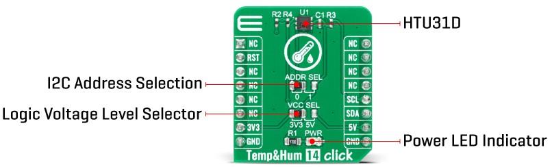 Block Diagram - Mikroe Temperature & Humidity 14 Click