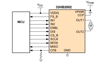 Application Circuit Diagram - NXP Semiconductors MC33HB2002 ICs & Drivers