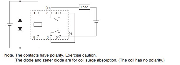 Application Circuit Diagram - Omron Electronics G2RG-X PCB Power Relays