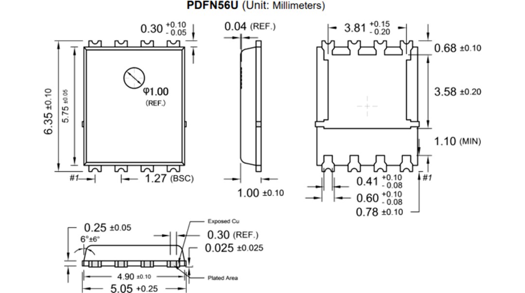 Mechanical Drawing - Taiwan Semiconductor TQMxNB04CR & TQMxNB06CR 40V/60V Automotive MOSFETs