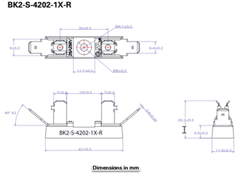 Mechanical Drawing - Eaton Electronics S-4000 Series Fuse Holders