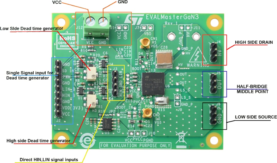 STMicroelectronics EVALMASTERGAN3 Demonstration Board
