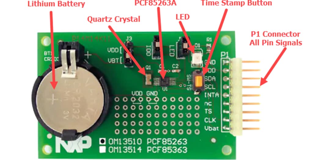 NXP Semiconductors PCF85263A RTC Evaluation Board (OM13510)