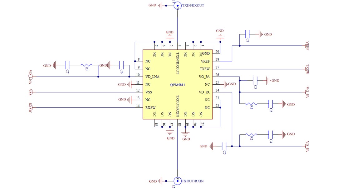 Qorvo QPM5811 0.5W GaAs MMIC Front-End Module