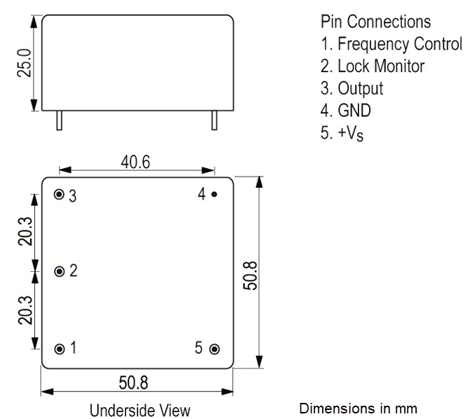 Mechanical Drawing - IQD Rubidium Oscillator