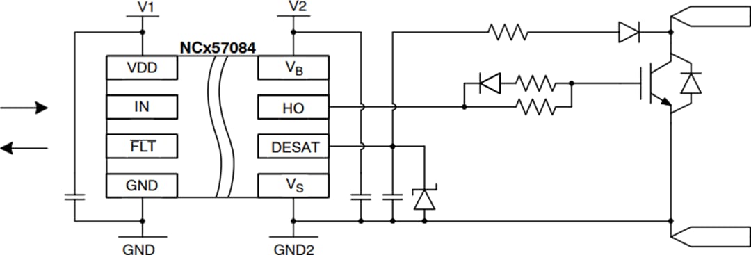 onsemi NCD57084 & NCV57084 Isolated IGBT Gate Drivers