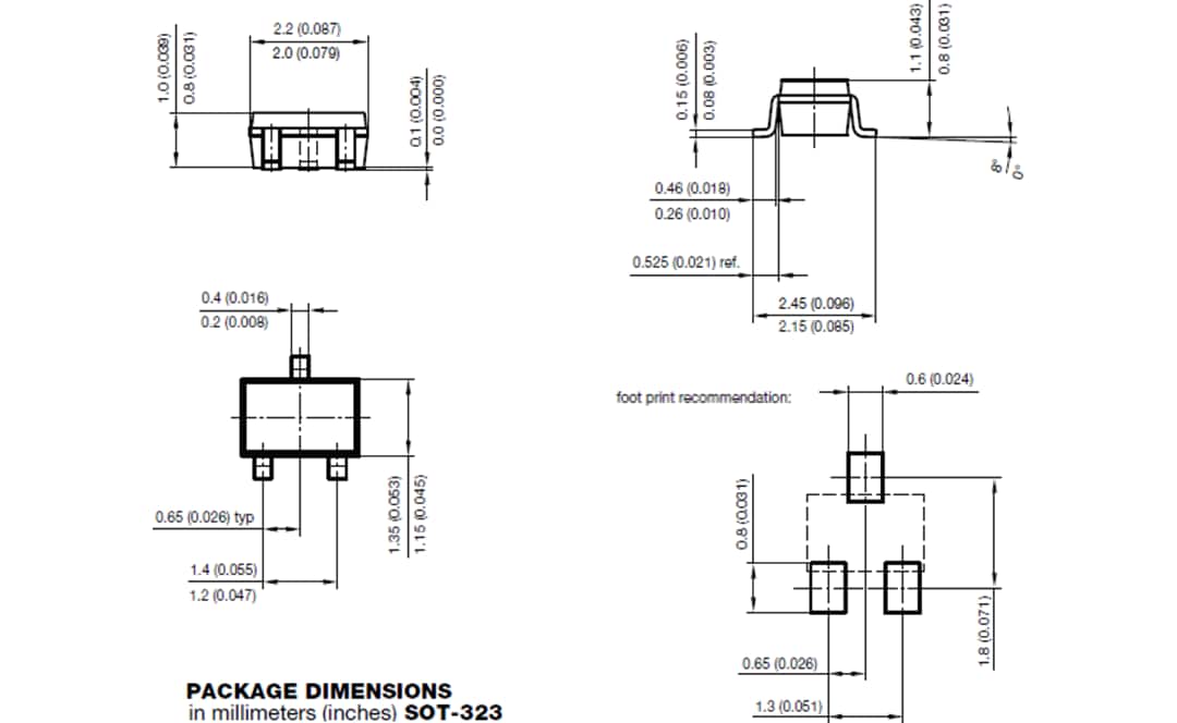 Mechanical Drawing - Vishay Semiconductors VCAN36A2-03G & VCAN36A2-03S ESD Protection Diodes