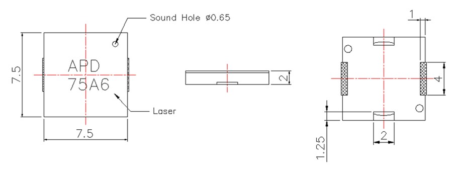 Advanced Acoustic Technology Corp. APD-75A6 Low Power Transducer