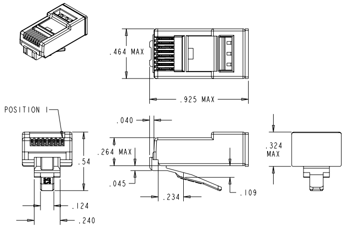 Stewart Connector / Cinch Connectivity Solutions RJ45 Resistor Terminating Plugs