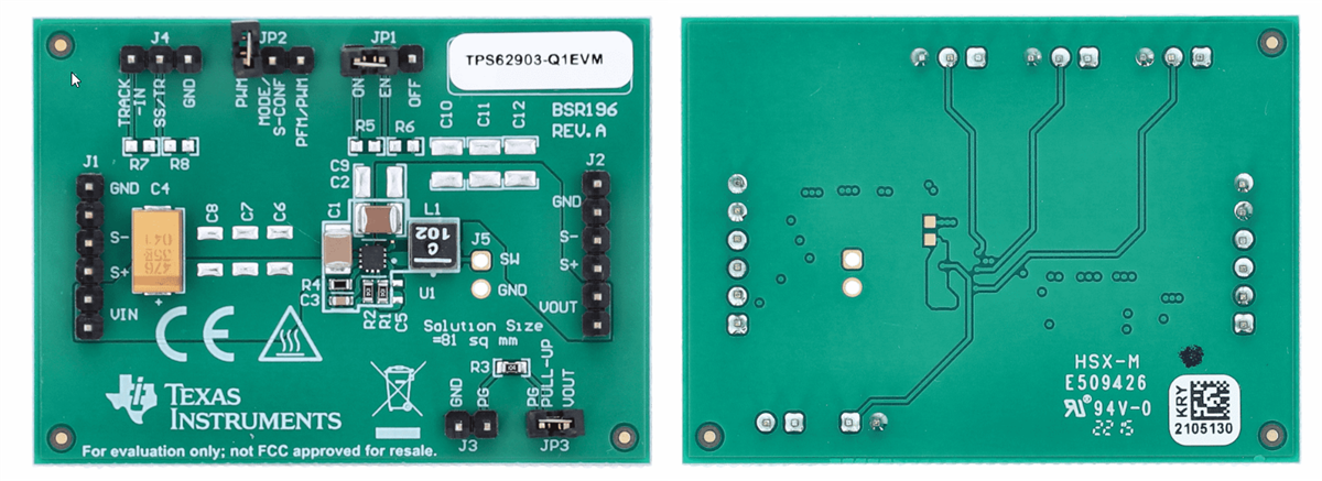 Location Circuit - Texas Instruments TPS6290x-Q1EVM Evaluation Modules