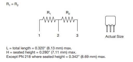 Schematic - Vishay / Thin Film VTF Through-Hole Resistor Networks