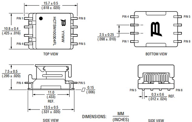 Bourns HCTSM100304FL Isolation Power Transformer