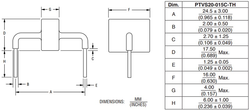 Bourns PTVS20-015C-TH High Current PTVS Diode