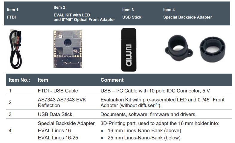 ams OSRAM AS7343 Sensor Reflection Evaluation Kit