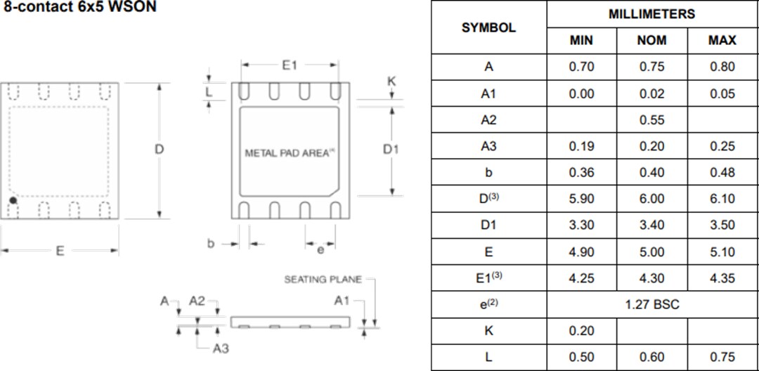 Mechanical Drawing - Alliance Memory AS25F Serial NOR Flash Memory