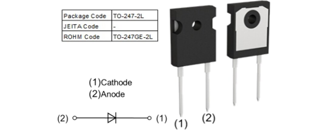 Mechanical Drawing - ROHM Semiconductor RFx30TZ6S & RFx60TZ6S Ultra Fast Recovery Diodes