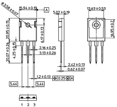 Mechanical Drawing - Toshiba 650V & 1200V 3rd Gen Silicon Carbide MOSFETs