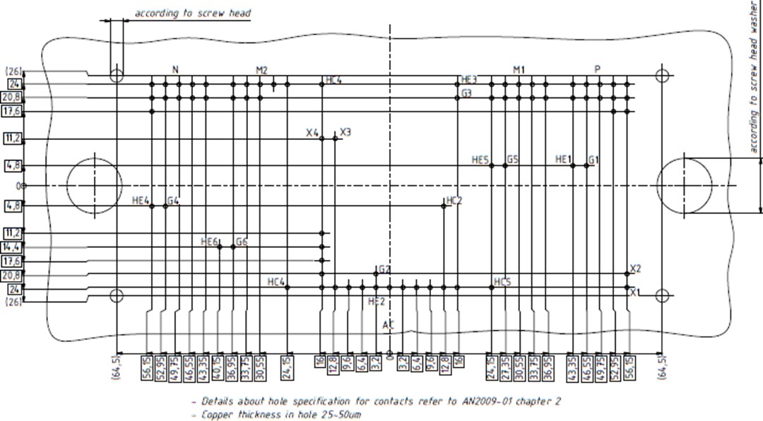 Mechanical Drawing - Infineon Technologies F3L600R10W4S7F_C22 EasyPACK™ IGBT Module