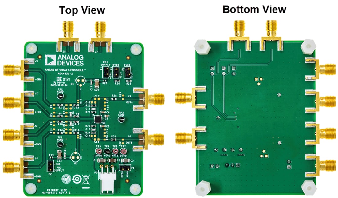 Mechanical Drawing - Analog Devices Inc. EVAL-ADA4351-2EBZ PGTIA Evaluation Board