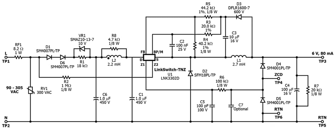 Schematic - Power Integrations RDK-874 Reference Design Kit