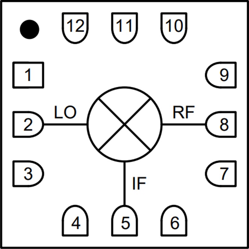 Schematic - MACOM MAMX-011067 5-20GHz Double Balanced Mixer