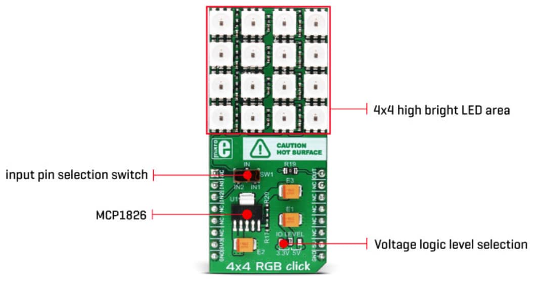 Mikroe MIKROE-1881 4x4 RGB Click