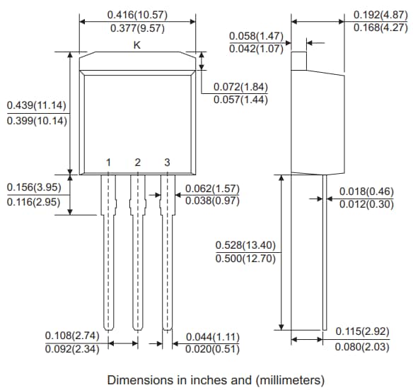 Mechanical Drawing - Comchip Technology CDBKA20120L-HF Low VF Schottky Rectifier